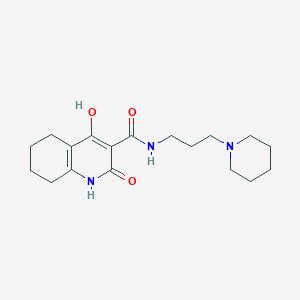 4-hydroxy-2-oxo-N-(3-(piperidin-1-yl)propyl)-1,2,5,6,7,8-hexahydroquinoline-3-carboxamide