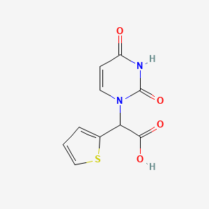 molecular formula C10H8N2O4S B14874839 2-(2,4-dioxo-3,4-dihydropyrimidin-1(2H)-yl)-2-(thiophen-2-yl)acetic acid 