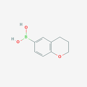 molecular formula C9H11BO3 B1487484 色满-6-基硼酸 CAS No. 279261-84-6