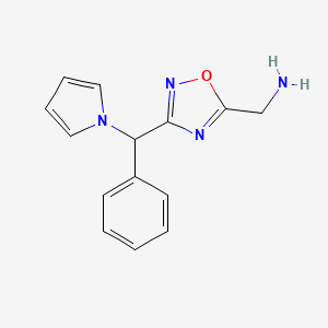 (3-(phenyl(1H-pyrrol-1-yl)methyl)-1,2,4-oxadiazol-5-yl)methanamine