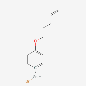 molecular formula C11H13BrOZn B14874864 4-(4-Penten-1-oxy)phenylZinc bromide 