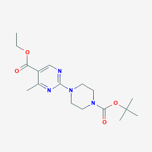 Ethyl 2-(4-(tert-butoxycarbonyl)piperazin-1-YL)-4-methylpyrimidine-5-carboxylate