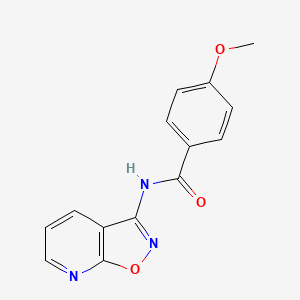 molecular formula C14H11N3O3 B14874886 4-methoxy-N-([1,2]oxazolo[5,4-b]pyridin-3-yl)benzamide 