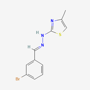 (E)-2-(2-(3-bromobenzylidene)hydrazinyl)-4-methylthiazole