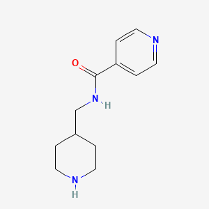 molecular formula C12H17N3O B14874896 N-(piperidin-4-ylmethyl)pyridine-4-carboxamide 