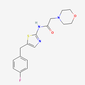 N-(5-(4-fluorobenzyl)thiazol-2-yl)-2-morpholinoacetamide