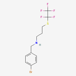 (4-Bromo-benzyl)-(3-pentafluoroethylsulfanyl-propyl)-amine