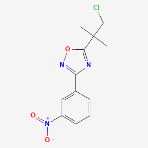 molecular formula C12H12ClN3O3 B1487491 5-(1-Chloro-2-methylpropan-2-YL)-3-(3-nitrophenyl)-1,2,4-oxadiazole CAS No. 1133116-17-2