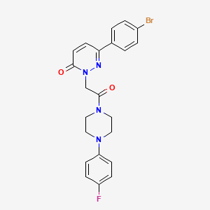 molecular formula C22H20BrFN4O2 B14874915 6-(4-bromophenyl)-2-(2-(4-(4-fluorophenyl)piperazin-1-yl)-2-oxoethyl)pyridazin-3(2H)-one 