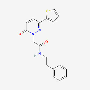 2-(6-oxo-3-(thiophen-2-yl)pyridazin-1(6H)-yl)-N-phenethylacetamide