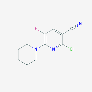 2-Chloro-5-fluoro-6-(piperidin-1-yl)nicotinonitrile