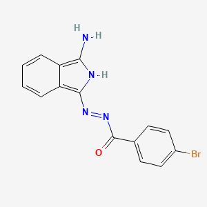 molecular formula C15H11BrN4O B14874946 (Z)-N'-(3-amino-1H-isoindol-1-ylidene)-4-bromobenzohydrazide 