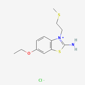 2-Amino-6-ethoxy-3-(2-(methylthio)ethyl)benzo[d]thiazol-3-ium chloride