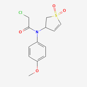 molecular formula C13H14ClNO4S B1487499 2-氯-N-(1,1-二氧代-2,3-二氢-1lambda6-噻吩-3-基)-N-(4-甲氧基苯基)乙酰胺 CAS No. 1285436-65-8