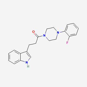 molecular formula C21H22FN3O B14874994 1-[4-(2-fluorophenyl)piperazin-1-yl]-3-(1H-indol-3-yl)propan-1-one 