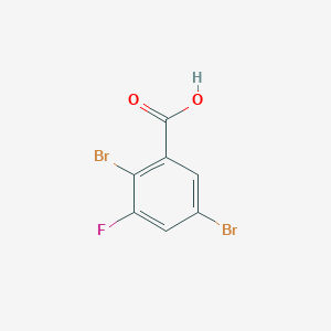 molecular formula C7H3Br2FO2 B14874998 2,5-Dibromo-3-fluorobenzoic acid 