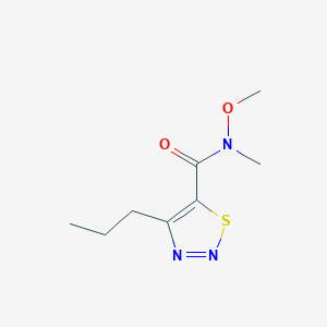 molecular formula C8H13N3O2S B14875081 N-methoxy-N-methyl-4-propyl-1,2,3-thiadiazole-5-carboxamide 