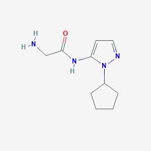 molecular formula C10H16N4O B14875085 2-amino-N-(1-cyclopentyl-1H-pyrazol-5-yl)acetamide 