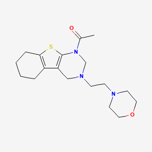 1-{3-[2-(morpholin-4-yl)ethyl]-3,4,5,6,7,8-hexahydro[1]benzothieno[2,3-d]pyrimidin-1(2H)-yl}ethanone