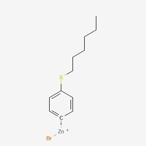 molecular formula C12H17BrSZn B14875134 4-n-HexylthiophenylZinc bromide 