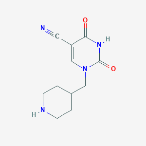 molecular formula C11H14N4O2 B14875135 2,4-Dioxo-1-(piperidin-4-ylmethyl)-1,2,3,4-tetrahydropyrimidine-5-carbonitrile 