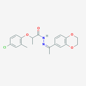 (Z)-2-(4-chloro-2-methylphenoxy)-N'-(1-(2,3-dihydrobenzo[b][1,4]dioxin-6-yl)ethylidene)propanehydrazide