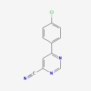 6-(4-Chlorophenyl)pyrimidine-4-carbonitrile