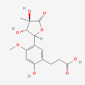 3-[5-[(2S,3S,4R)-3,4-dihydroxy-4-methyl-5-oxooxolan-2-yl]-2-hydroxy-4-methoxyphenyl]propanoic acid