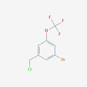 molecular formula C8H5BrClF3O B14875159 1-Bromo-3-(chloromethyl)-5-(trifluoromethoxy)benzene 