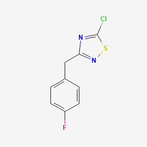 molecular formula C9H6ClFN2S B1487516 5-Chloro-3-(4-fluoro-benzyl)-[1,2,4]thiadiazole CAS No. 946418-98-0