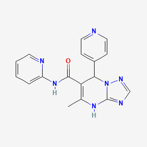 molecular formula C17H15N7O B14875167 5-methyl-N-(pyridin-2-yl)-7-(pyridin-4-yl)-4,7-dihydro[1,2,4]triazolo[1,5-a]pyrimidine-6-carboxamide 