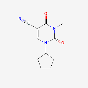 1-Cyclopentyl-3-methyl-2,4-dioxo-1,2,3,4-tetrahydropyrimidine-5-carbonitrile