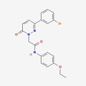 molecular formula C20H18BrN3O3 B14875216 2-(3-(3-bromophenyl)-6-oxopyridazin-1(6H)-yl)-N-(4-ethoxyphenyl)acetamide 