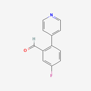 molecular formula C12H8FNO B1487522 5-Fluoro-2-(pyridin-4-yl)benzaldehyde CAS No. 1214380-08-1