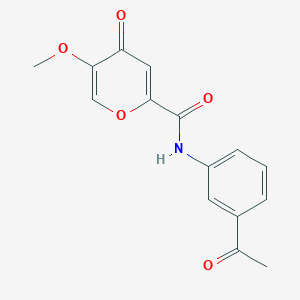 N-(3-acetylphenyl)-5-methoxy-4-oxo-4H-pyran-2-carboxamide