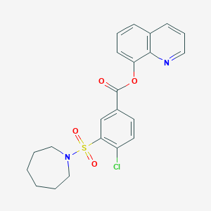 Quinolin-8-yl 3-(azepan-1-ylsulfonyl)-4-chlorobenzoate