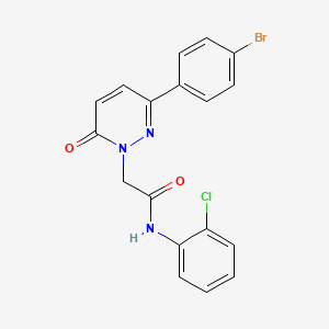 molecular formula C18H13BrClN3O2 B14875236 2-(3-(4-bromophenyl)-6-oxopyridazin-1(6H)-yl)-N-(2-chlorophenyl)acetamide 