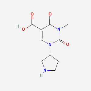 molecular formula C10H13N3O4 B14875261 3-Methyl-2,4-dioxo-1-(pyrrolidin-3-yl)-1,2,3,4-tetrahydropyrimidine-5-carboxylic acid 