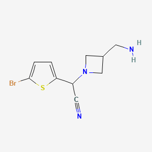 2-(3-(Aminomethyl)azetidin-1-yl)-2-(5-bromothiophen-2-yl)acetonitrile