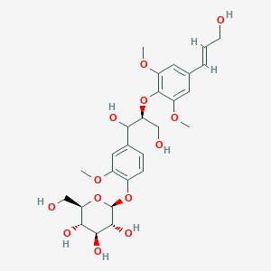 (2S,3R,4S,5S,6R)-2-[4-[(2S)-1,3-dihydroxy-2-[4-[(E)-3-hydroxyprop-1-enyl]-2,6-dimethoxyphenoxy]propyl]-2-methoxyphenoxy]-6-(hydroxymethyl)oxane-3,4,5-triol