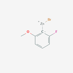 molecular formula C7H6BrFOZn B14875328 2-Fluoro-6-methoxyphenylZinc bromide 