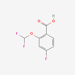 molecular formula C8H5F3O3 B1487533 2-(二氟甲氧基)-4-氟苯甲酸 CAS No. 1214347-60-0
