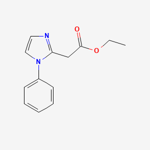 molecular formula C13H14N2O2 B14875332 ethyl 2-(1-phenyl-1H-imidazol-2-yl)acetate 