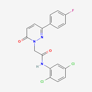 molecular formula C18H12Cl2FN3O2 B14875349 N-(2,5-dichlorophenyl)-2-(3-(4-fluorophenyl)-6-oxopyridazin-1(6H)-yl)acetamide 