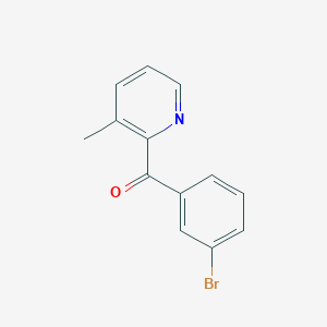 molecular formula C13H10BrNO B1487536 2-(3-Bromobenzoyl)-3-methylpyridine CAS No. 1187165-38-3
