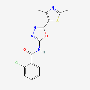 2-chloro-N-(5-(2,4-dimethylthiazol-5-yl)-1,3,4-oxadiazol-2-yl)benzamide