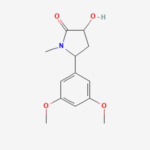 5-(3,5-Dimethoxyphenyl)-3-hydroxy-1-methylpyrrolidin-2-one