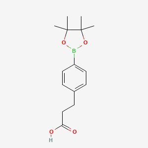 molecular formula C15H21BO4 B1487538 3-(4-(4,4,5,5-Tetramethyl-1,3,2-dioxaborolan-2-yl)phenyl)propanoic acid CAS No. 797755-11-4