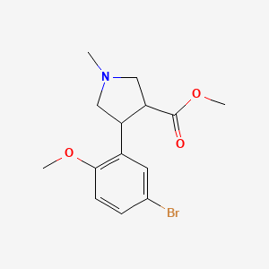 Methyl 4-(5-bromo-2-methoxyphenyl)-1-methylpyrrolidine-3-carboxylate