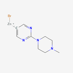 molecular formula C9H13BrN4Zn B14875399 (2-(4-MethylpiperaZin-1-yl)pyrimidin-5-yl)Zinc bromide 